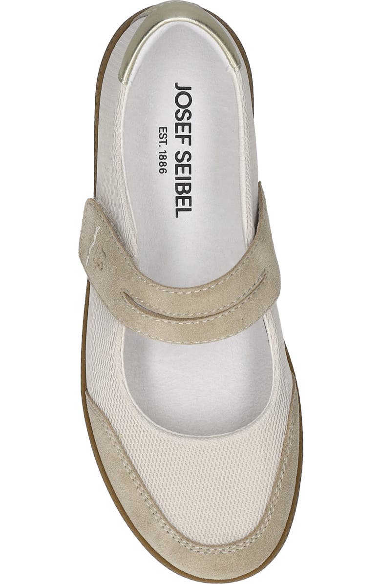 Josef Seibel Jolene Mixed Media Mary Jane Sneaker, Alternate, color, Beige Suede
