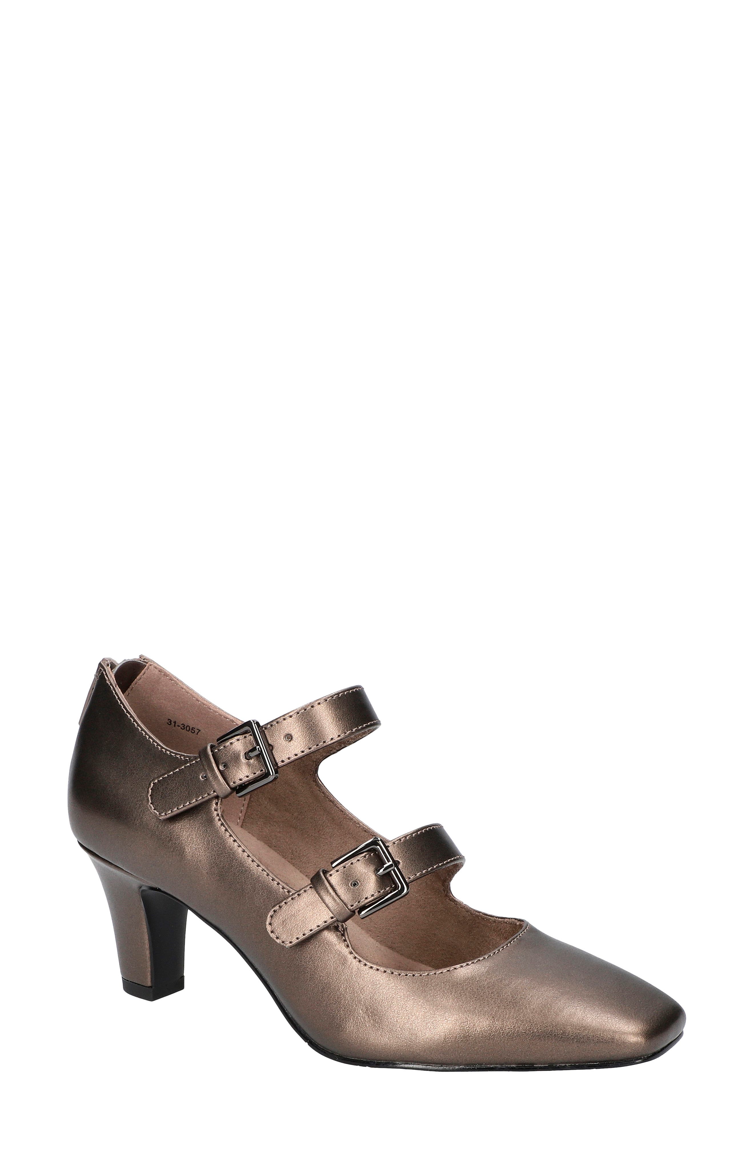 EASY STREET Willis Square Toe Mary Jane Pump in Pewter 