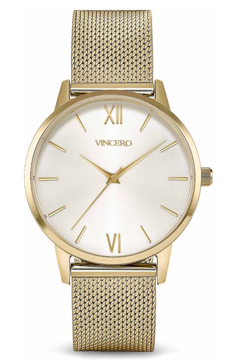 Petite Eros Mesh Strap Watch, 33mm