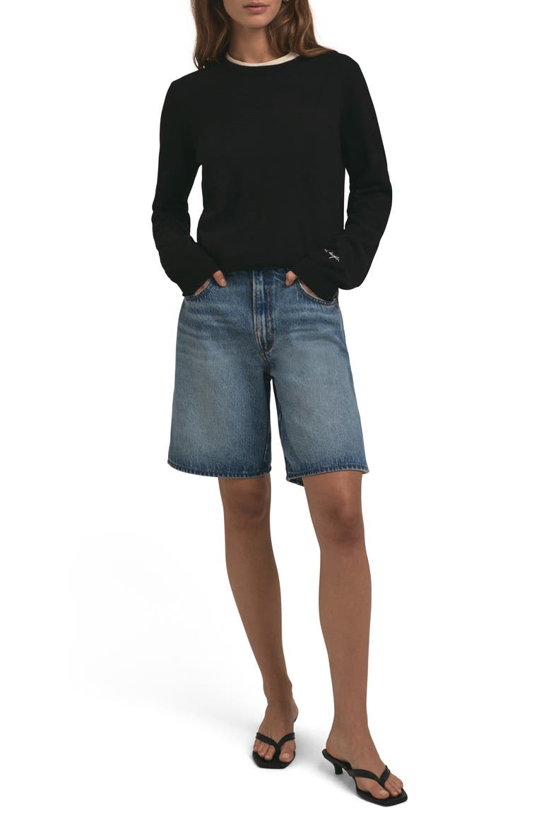 The Tommy Low Slung Denim Bermuda, Alternate, color, MARGATE