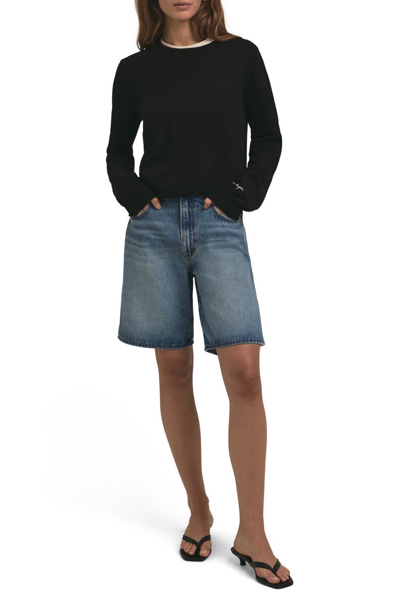 Favorite Daughter The Tommy Low Slung Denim Bermuda, Alternate, color, Margate