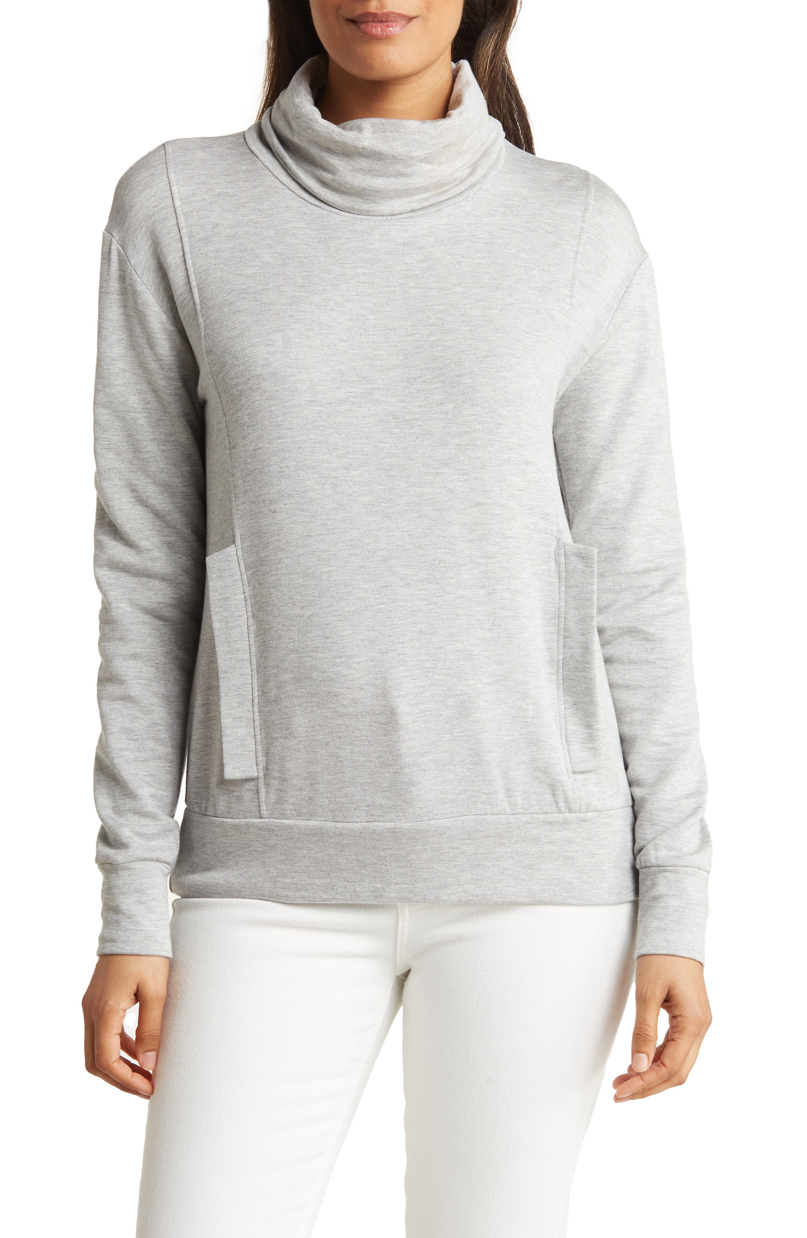 GO COUTURE Turtleneck Banded Sweater