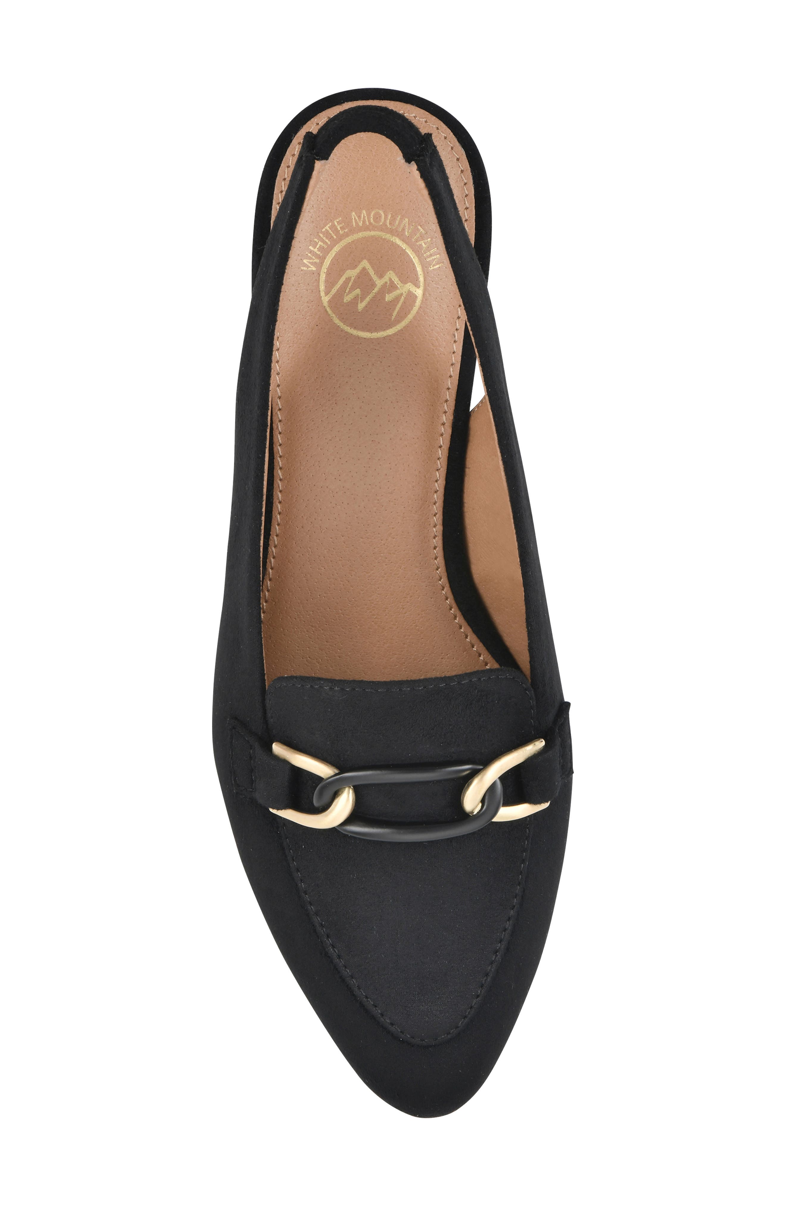 White Mountain Footwear Boreal Slingback Mule, Alternate, color, Black Fabric