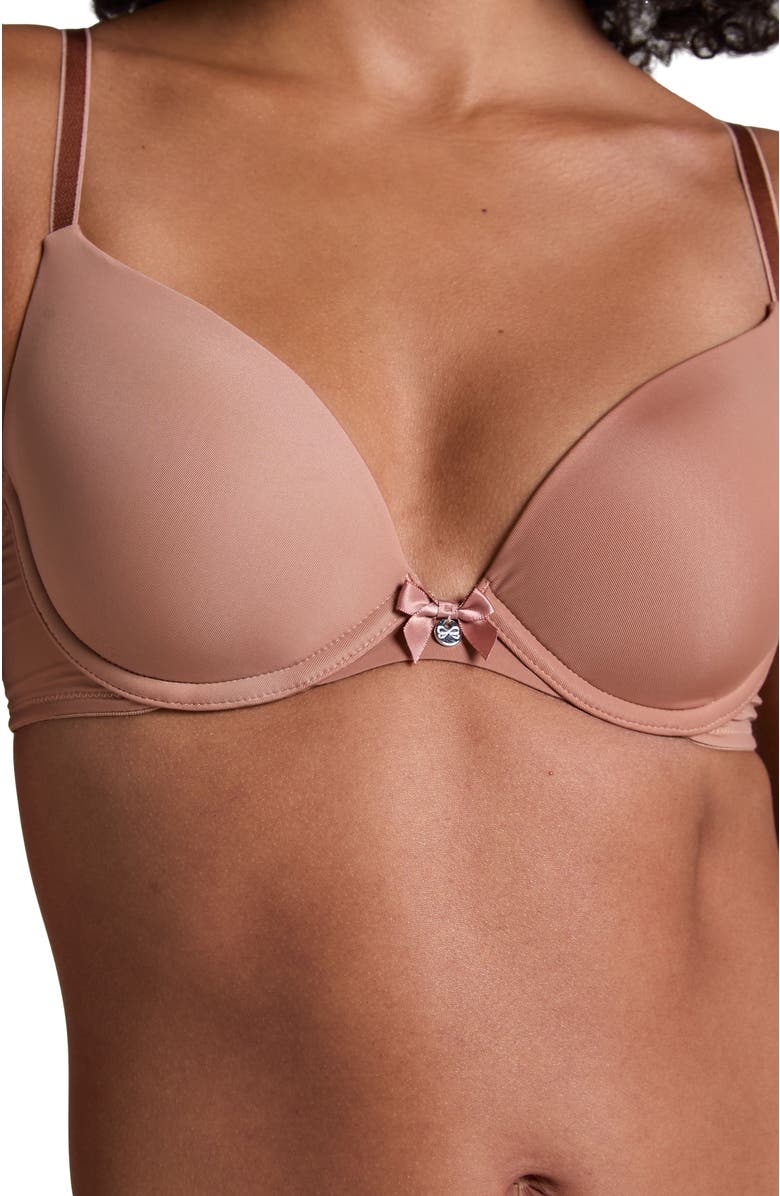 Hunkemöller Plunge Padded Underwired Bra, Alternate, color, Brown