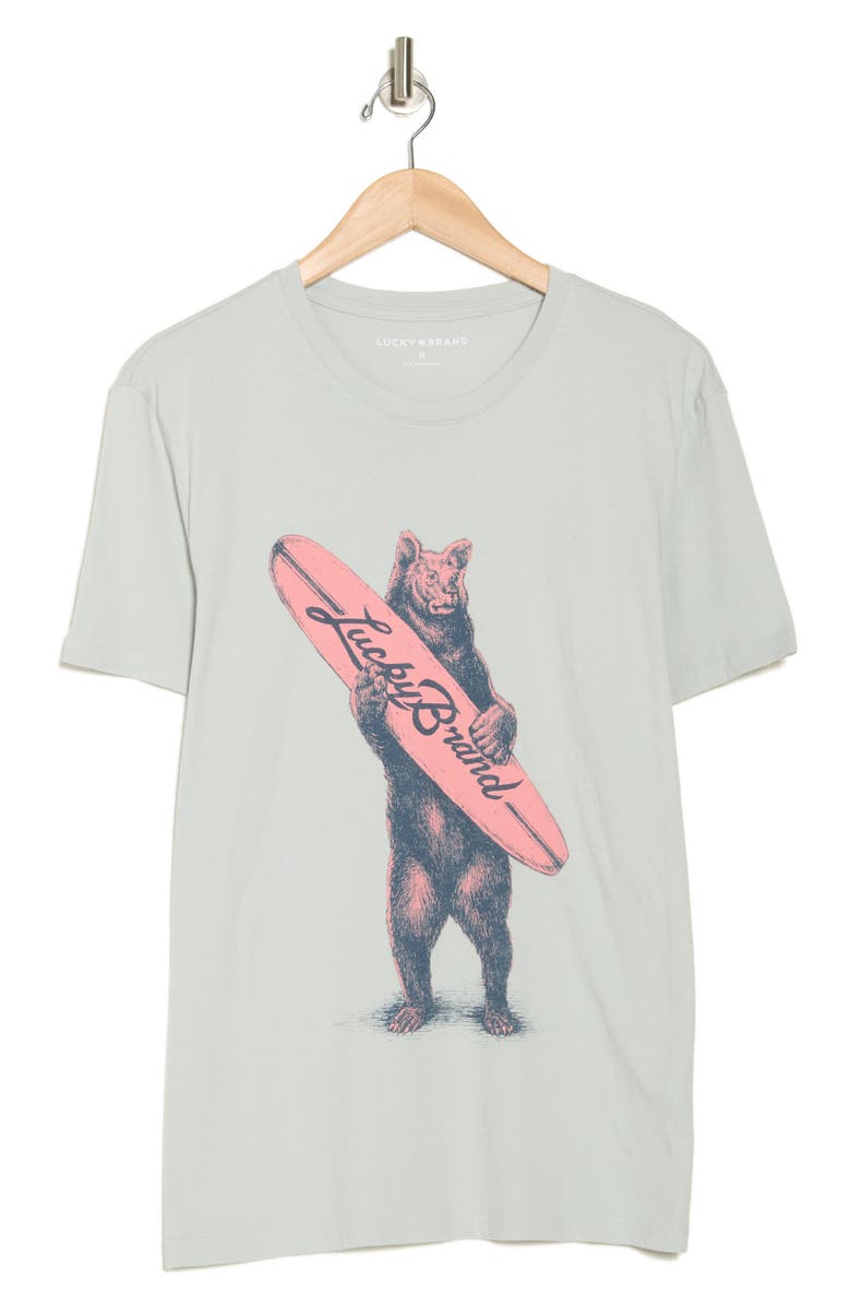 Lucky Brand Surf Bear Graphic T-Shirt, Alternate, color, Storm Gray
