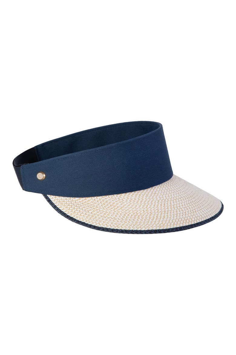 Squishee Straw Champ Custom Fit Visor, Main, color, WHITE MIX/ NAVY