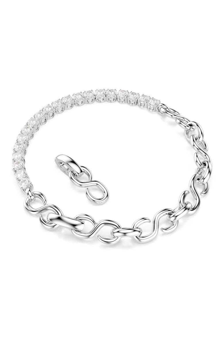 Matrix Mixed Chain Bracelet, Alternate, color, WHITE RHODIUM