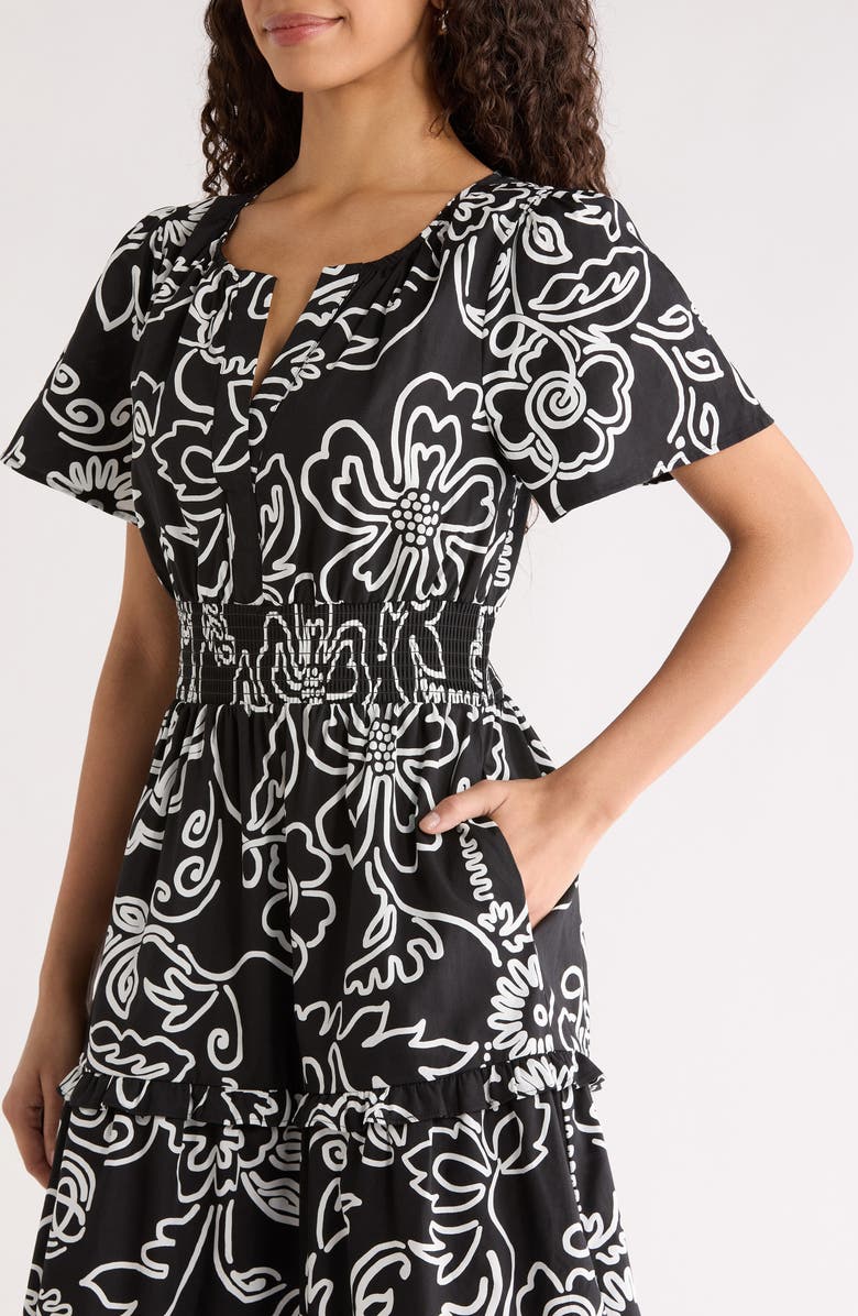 SUGARLIPS Haylie Floral Print A-Line Dress, Alternate, color, 