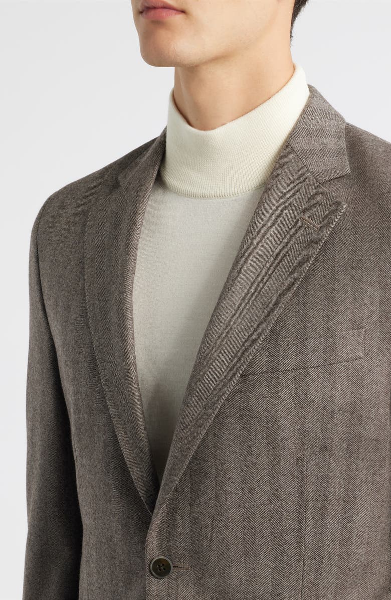 Peter Millar Hyperlight Soft Wool Sport Coat, Alternate, color, Brown