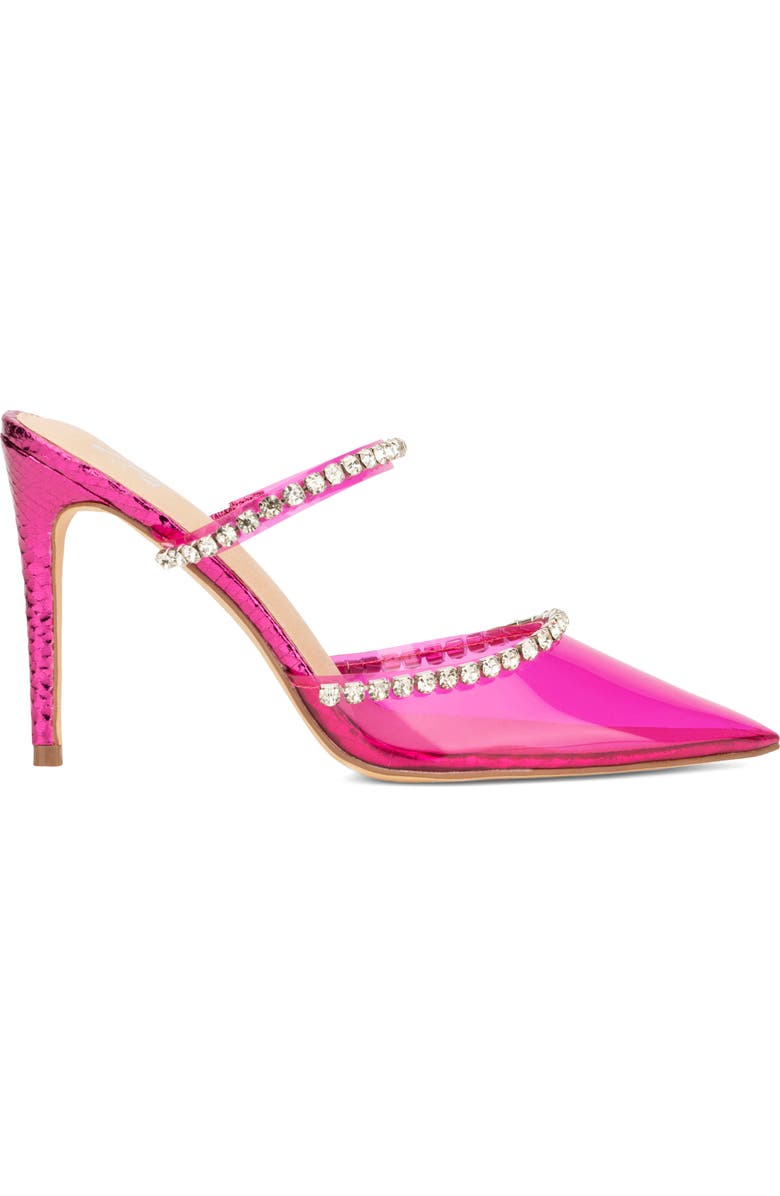 NEW YORK AND COMPANY Fatima Crystal Embellished Lucite Pump, Alternate, color, Pink