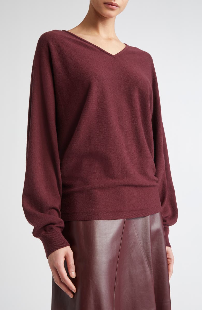 FFORME Rosa V-Neck Wool & Cashmere Blend Sweater, Alternate, color,