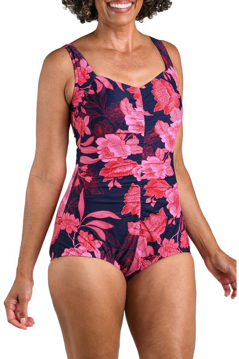 Shirred One-Piece Swimsuit video