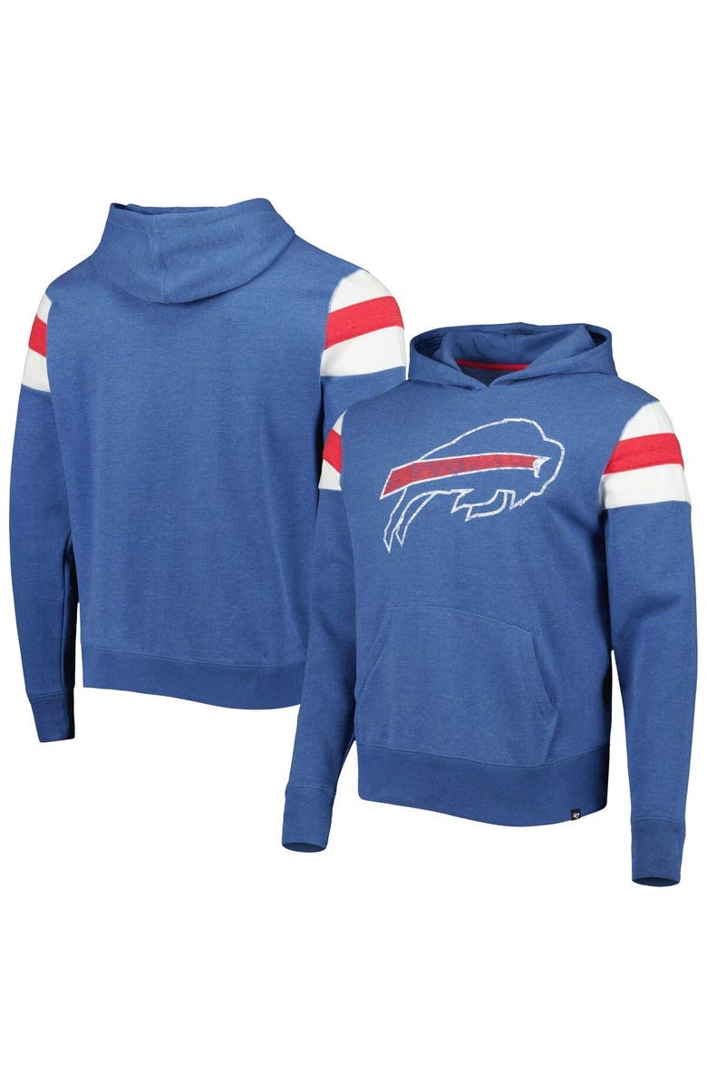 '47 Men's '47 Heathered Royal Buffalo Bills Premier Nico Pullover Hoodie, Main, color, Royal