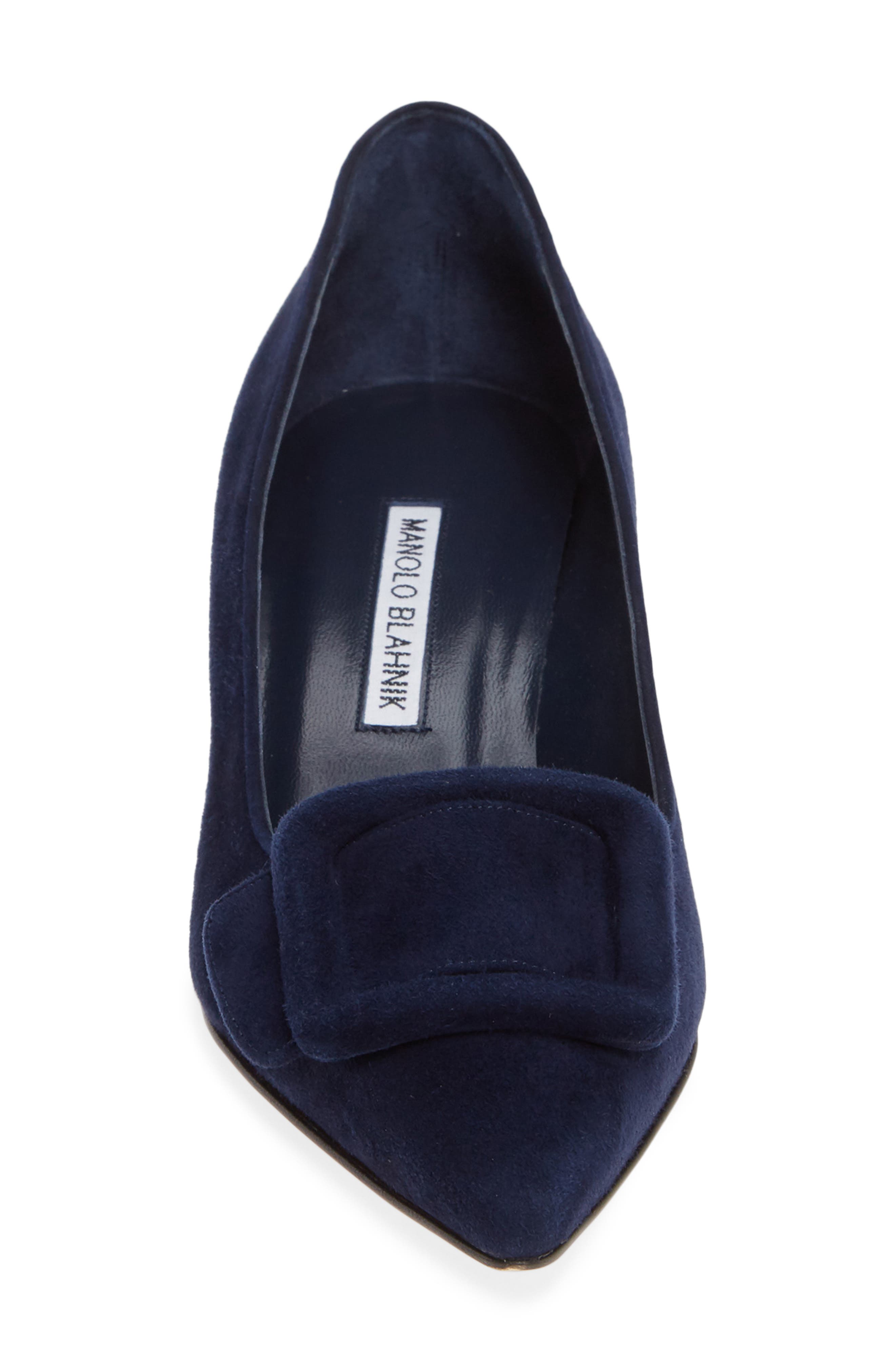 Manolo Blahnik Maysale Buckle Pointed Toe Pump, Alternate, color, 