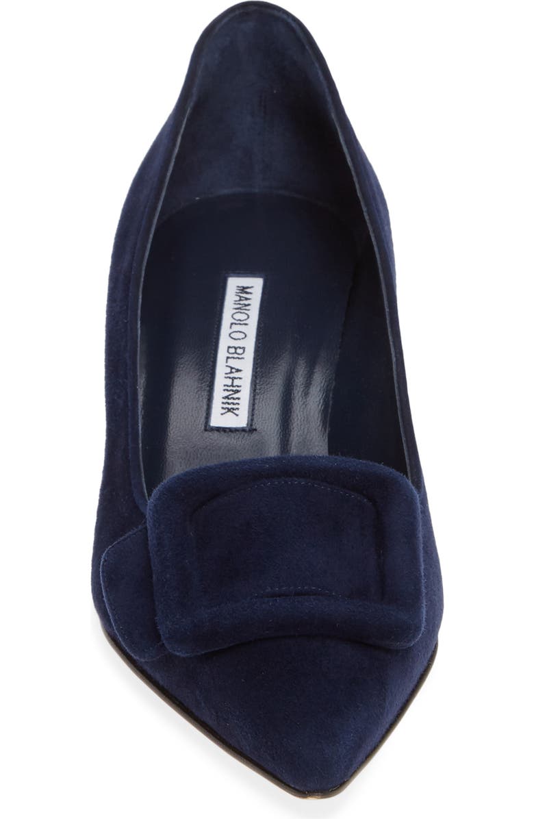 Manolo Blahnik Maysale Buckle Pointed Toe Pump, Alternate, color,