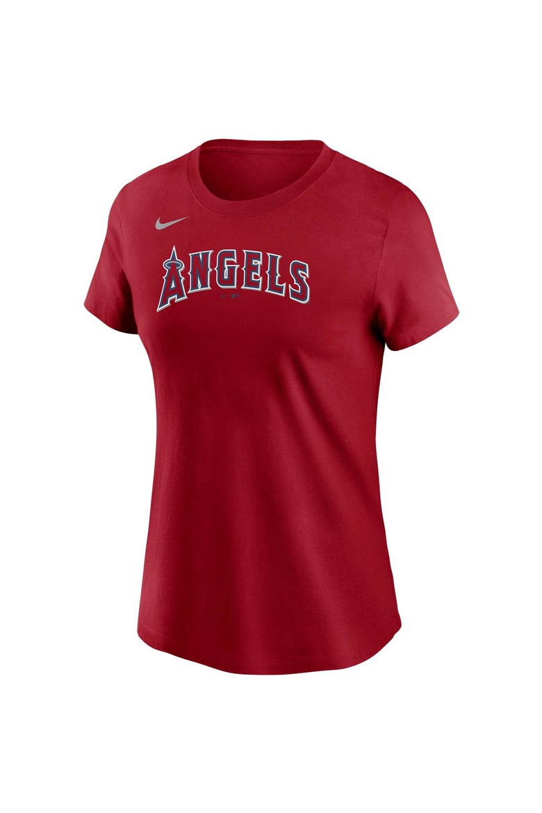 Women's Nike Mike Trout Red Los Angeles Angels Name & Number T-Shirt, Alternate, color, Red