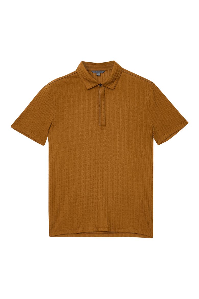 Grana Texture Polo, Alternate, color, SIENNA BROWN