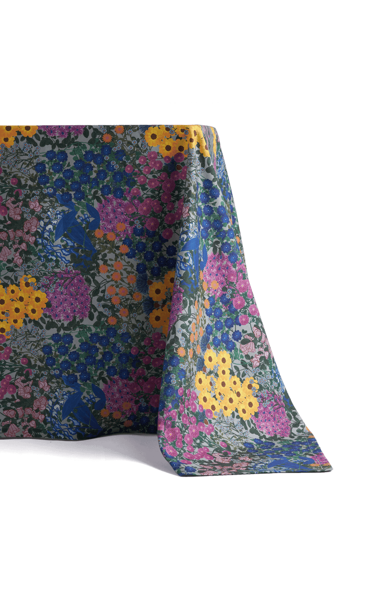 Sophie Williamson Design Tablecloth Pré Fleuri, Main, color, Blue