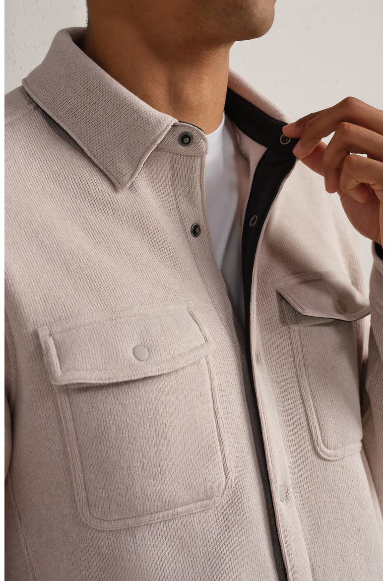 Fleece Shacket, Alternate, color, BONE
