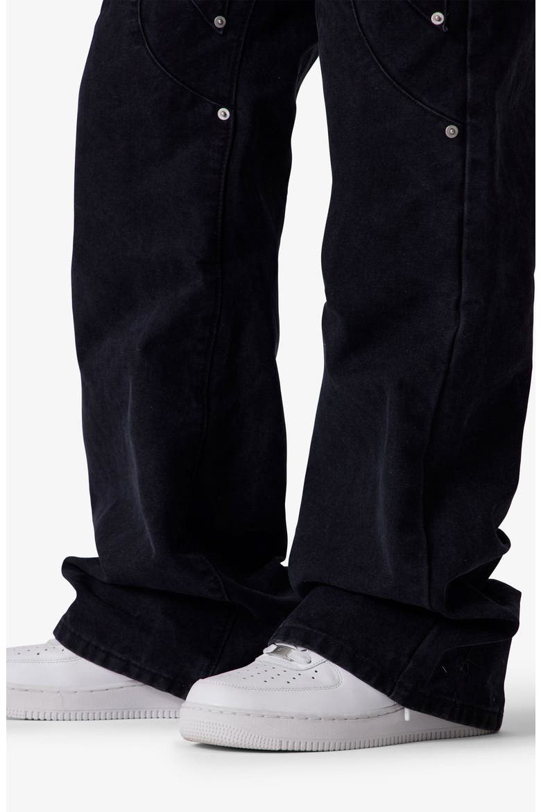 Iron Cross Baggy Flare Jeans, Alternate, color, BLACK