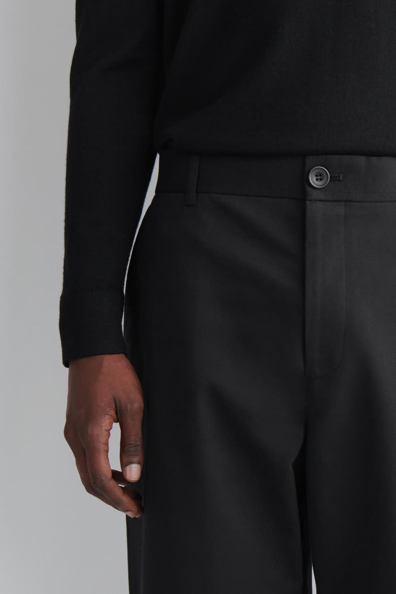 Cotton Straight-Leg Chinos, Alternate, color, BLACK