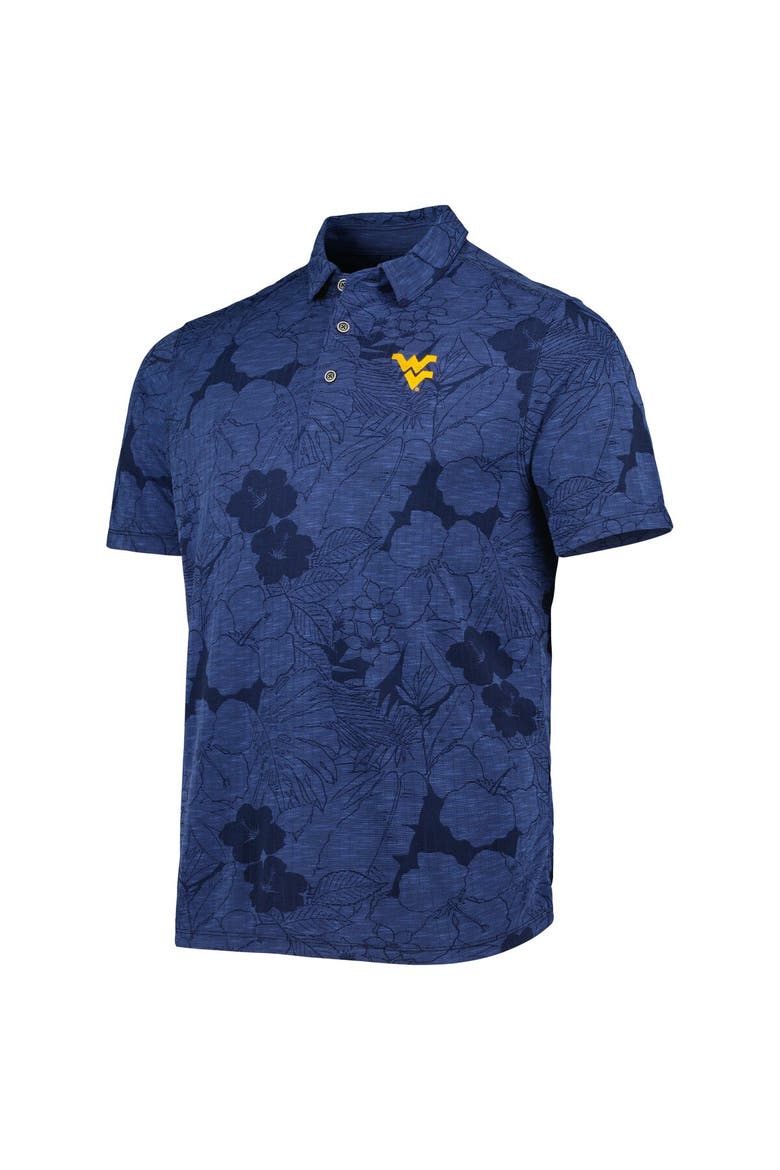 Men's Tommy Bahama Navy West Virginia Mountaineers Miramar Blooms Polo, Alternate, color, Navy