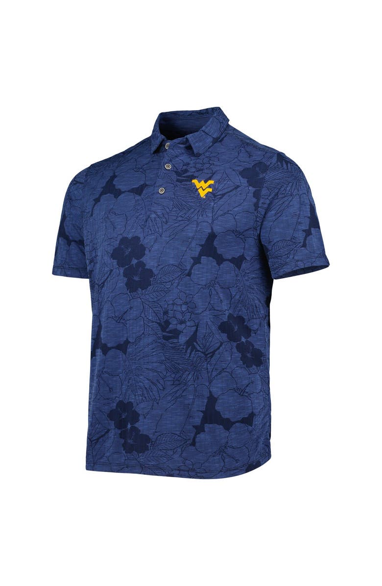 Tommy Bahama Men's Tommy Bahama Navy West Virginia Mountaineers Miramar Blooms Polo, Alternate, color, 