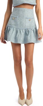 Bardot Elina Sequin Bouclé Miniskirt