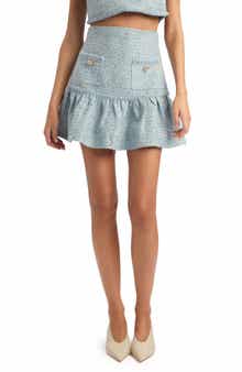 Elina Sequin Bouclé Miniskirt