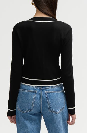 Stripe Crop Cardigan