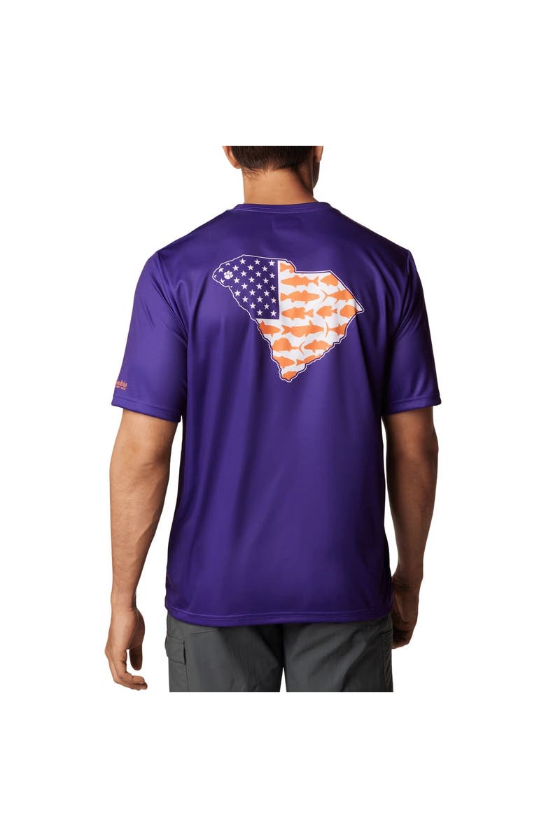 Columbia Men's Columbia Purple Clemson Tigers Terminal Tackle State Omni-Shade T-Shirt, Alternate, color, Purple
