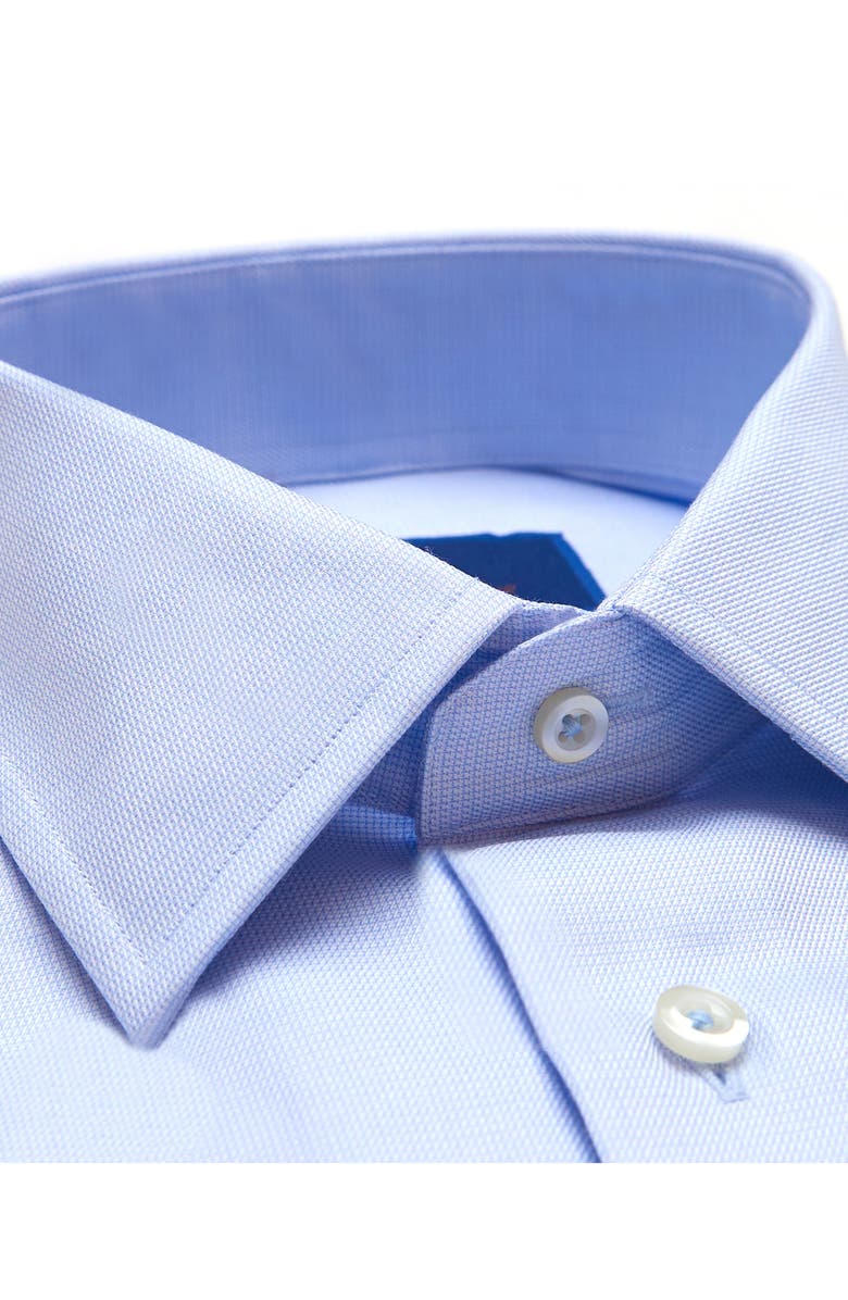 David Donahue Slim Fit Dobby Weave Dress Shirt, Alternate, color, Sky