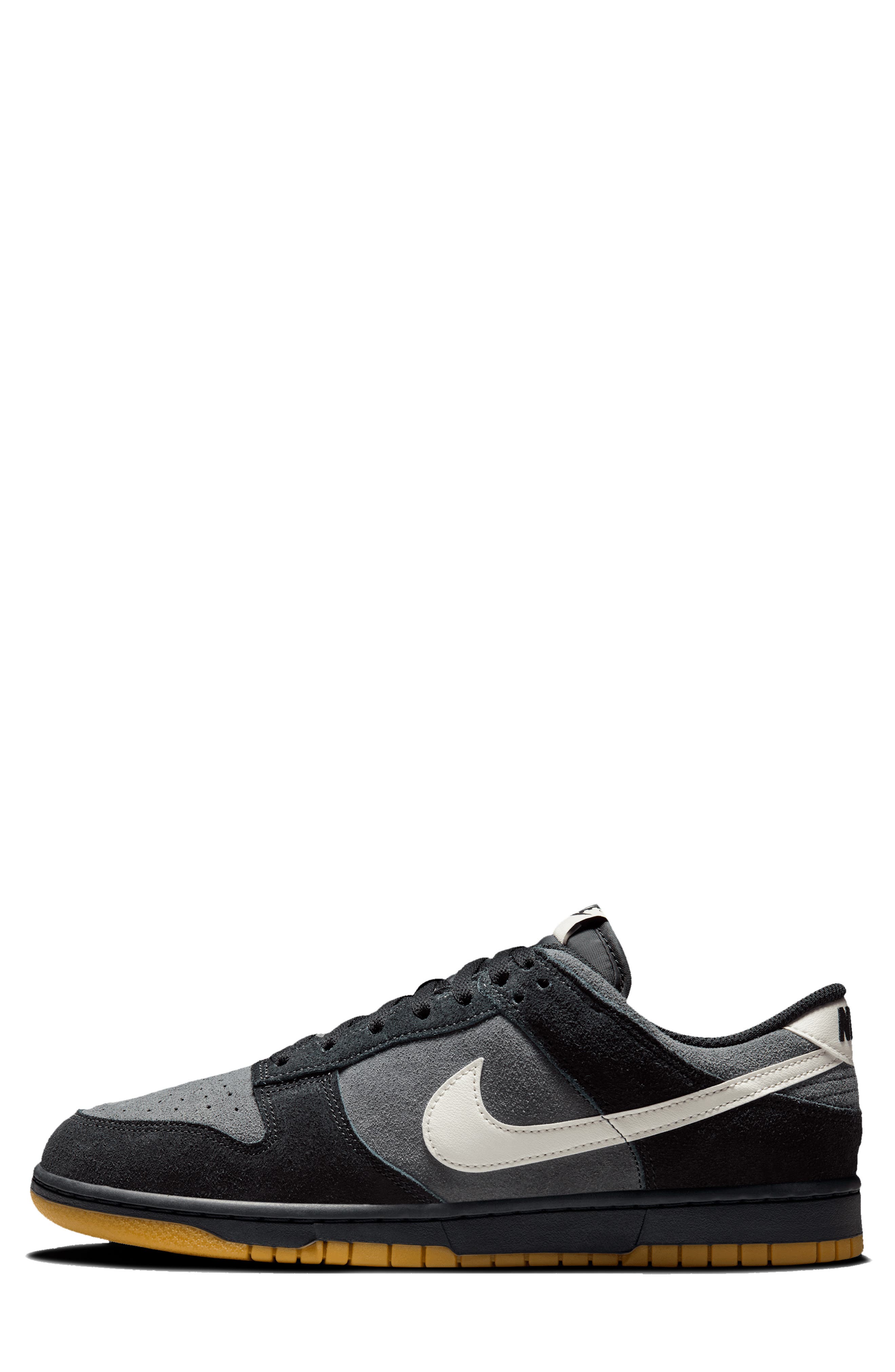 Nike Dunk Low Retro Basketball Sneaker, Alternate, color, Black/Anthracite/Gum