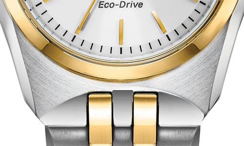 Citizen Corso Womens Two Tone Stainless Steel Bracelet Watch Ew2299-50a In Gold