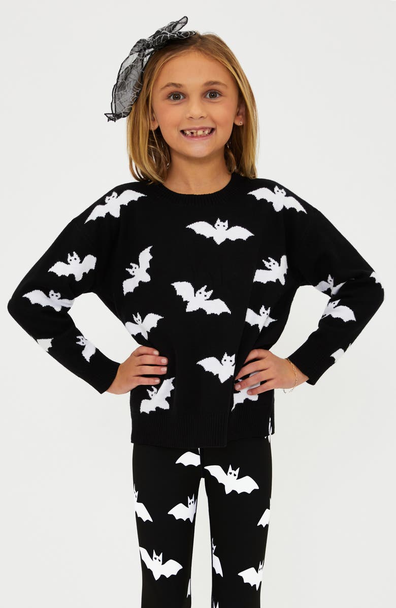 Beach Riot Kids' Little Callie Cotton Sweater, Main, color, Bats