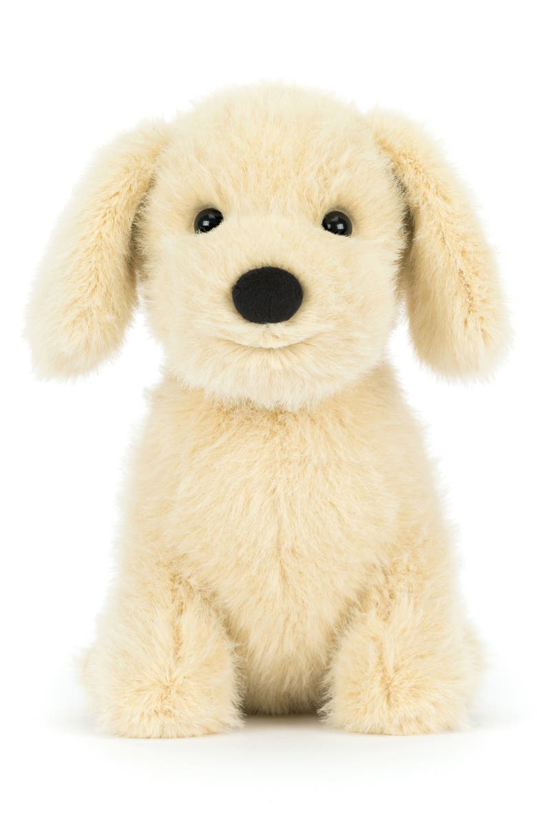 Jellycat Golden Puppy Plushie, Main, color, Brown