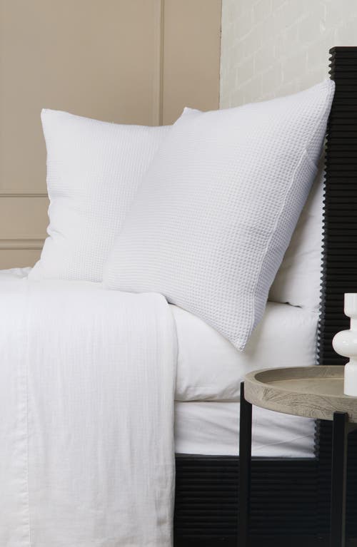 Pom Pom At Home Balboa Waffle Weave European Sham In White