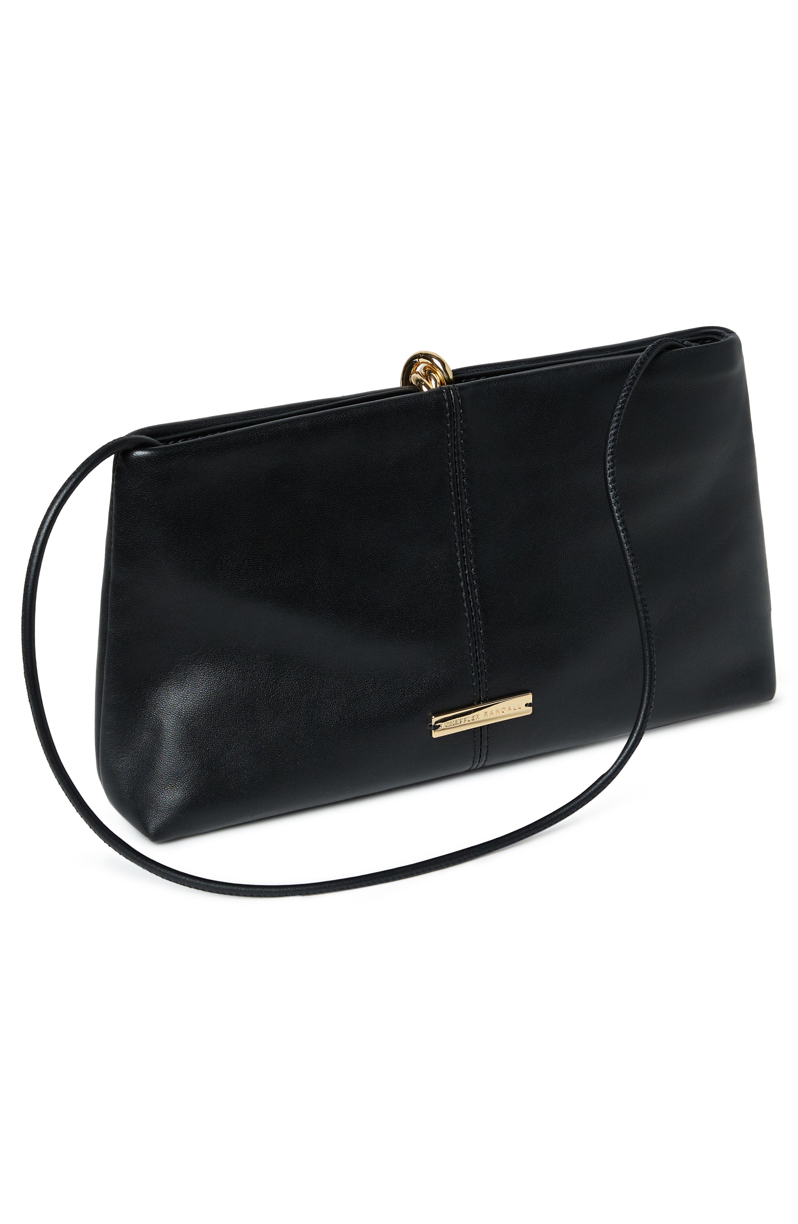 Loeffler Randall Corrine Leather Shoulder Bag, Alternate, color, Black