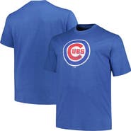 PROFILE Men's Profile Heather Royal Chicago Cubs Big & Tall Weathered Logo T-Shirt