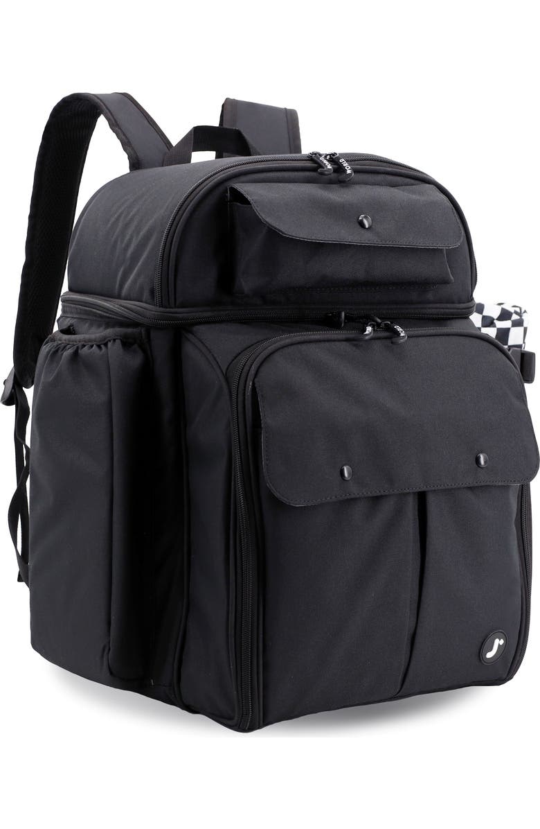 J World Picnic Backpack with Insulated Compartments & Picnic Mat, Alternate, color, Black