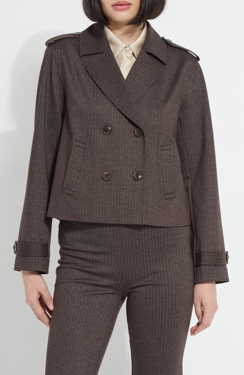 Thora Ponte Crop Trench Jacket
