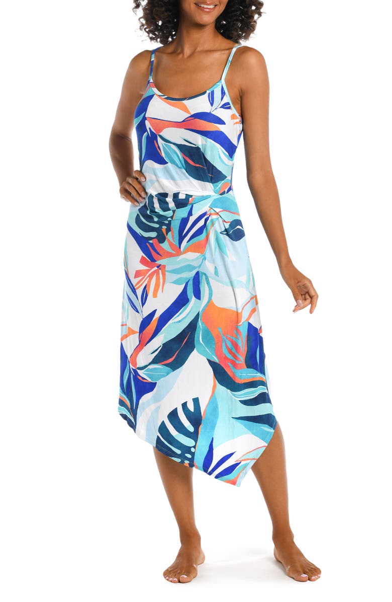 La Blanca Coastal Palms Cover-Up Dress, Main, color,
