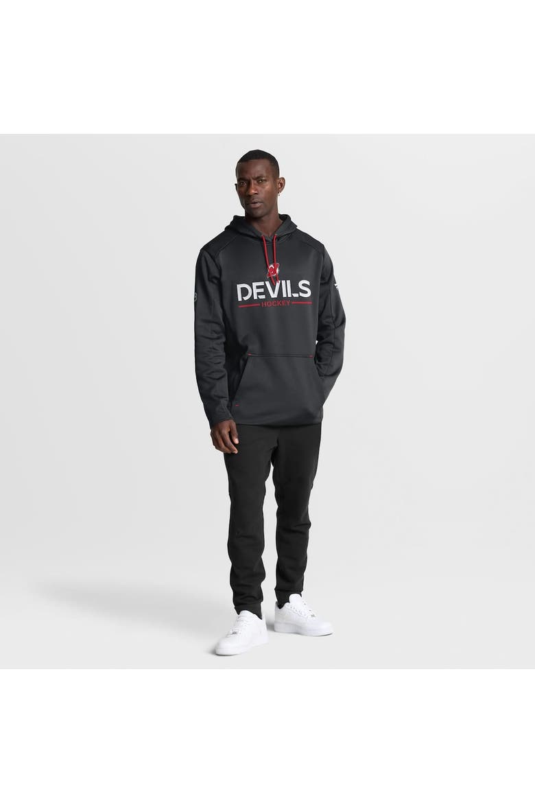 Men's Fanatics Black New Jersey Devils Authentic Pro Rink Hoodie, Alternate, color, Black