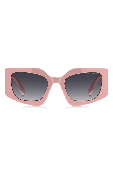 53mm Gradient Rectangular Sunglasses