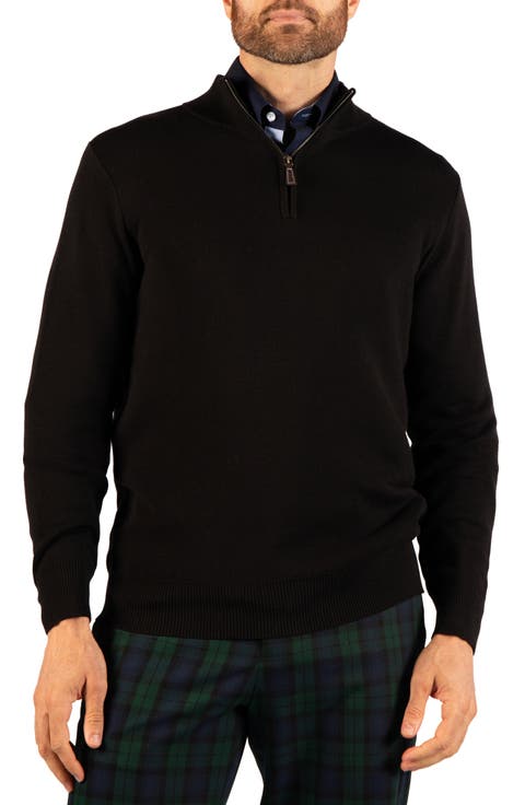 Fine Knit Quarter Zip Sweater