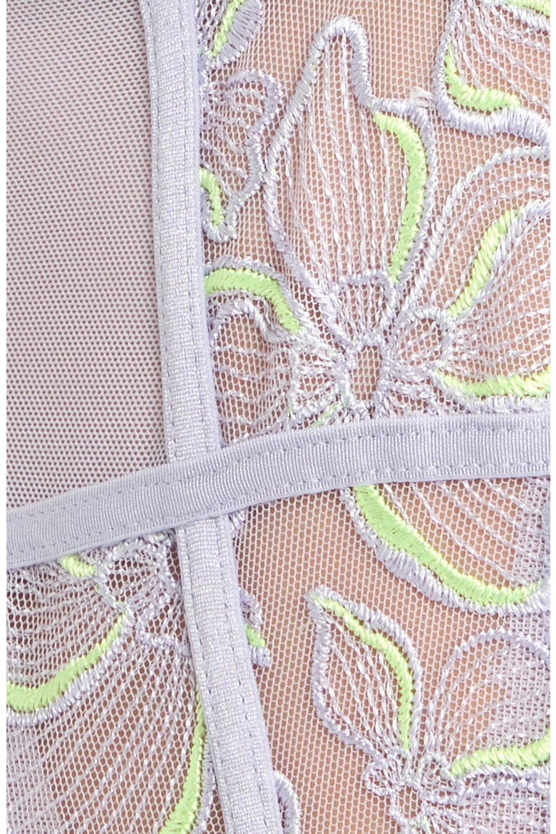 Lauren Lace & Mesh Bodysuit, Alternate, color, THISTLE