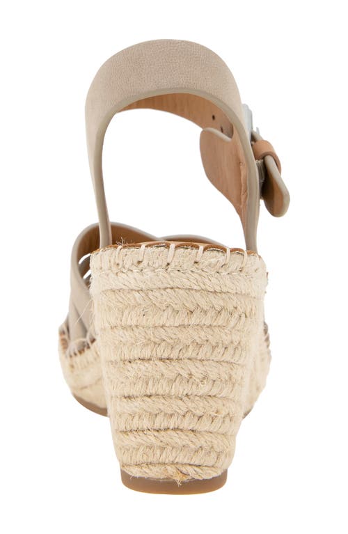 Gentle Souls By Kenneth Cole Caspian Wedge Sandal In Mushroom Nubuck