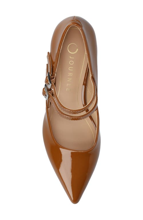 Journee Collection Journee Womens Carnation Medium And Wide Width Kitten Heel Mary Jane Pumps In Brown