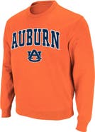 COLOSSEUM Men's Colosseum Orange Auburn Tigers Arch & Logo Crew Neck Sweatshirt