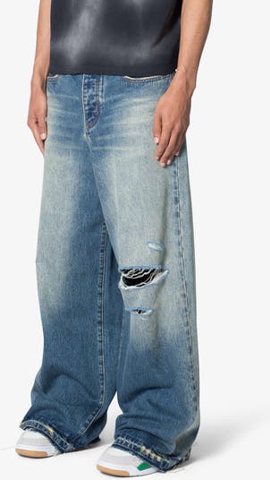 Baggy Rave Ripped Wide Leg Jeans
